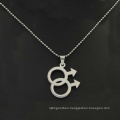 Fashionable double male symbol pendant,men's steel pendant jewelry design